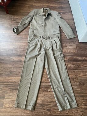 Phat Farm brown  Pinstripe Two-Piece Suit